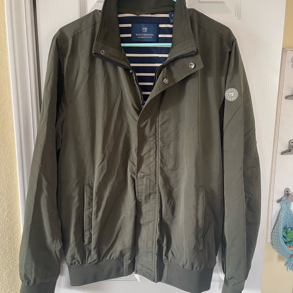 Scotch & Soda Olive Windbreaker Jacket